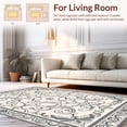 thumbnail image 2 of ODIKA 8' x 10' Machine Washable Non-Slip Area Rug, Baroque Scroll High Traffic Rug, Gray, 425883, 2 of 7