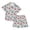 1-White27, variant on Oiyii Boys Summer Casual Outfits Geometry Print Short Sleeve Shirt Shorts Sets, Sizes 2-15