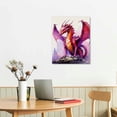 thumbnail image 2 of Nawypu Dragon Wall Art Watercolor Dragon Pictures Wall Decor Purple Dragon Canvas Painting Home Decoration Artwork for Bathroom Bedroom Living Room Office Framed, 2 of 4