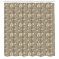 thumbnail image 1 of Ambesonne Abstract Shower Curtain, Circles and Lines, 69"Wx84"L, Sage Green Brown Blush, 1 of 3