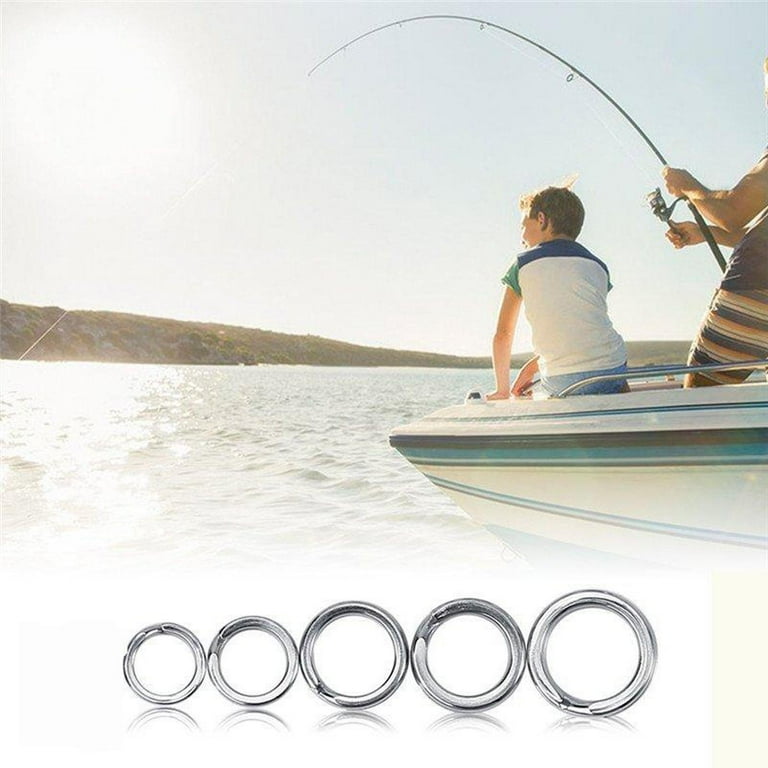 Set of 200 Fishing Split Rings Stainless Steel Connector, for Use to Hooks,  Rigs And Leaders 