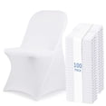 thumbnail image 1 of Fundas de silla plegables Fixwal Spandex Stretch White x100, 1 of 8