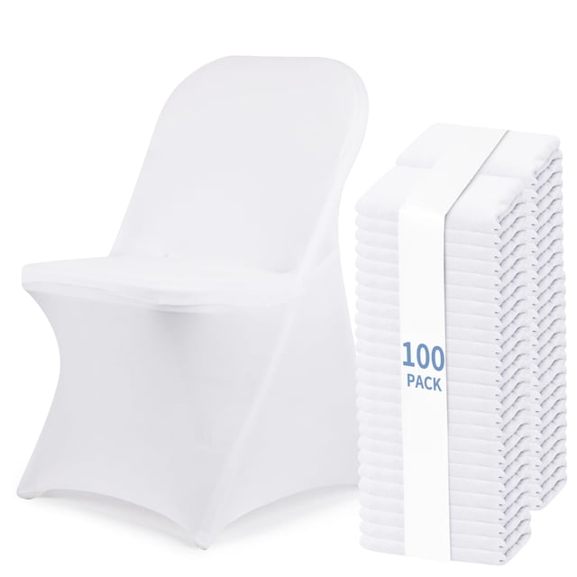 Fundas de silla plegables Fixwal Spandex Stretch White x100
