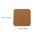 10pcs Blank Cork Coasters Square Cup Mat Heat Insulation Coasters for
