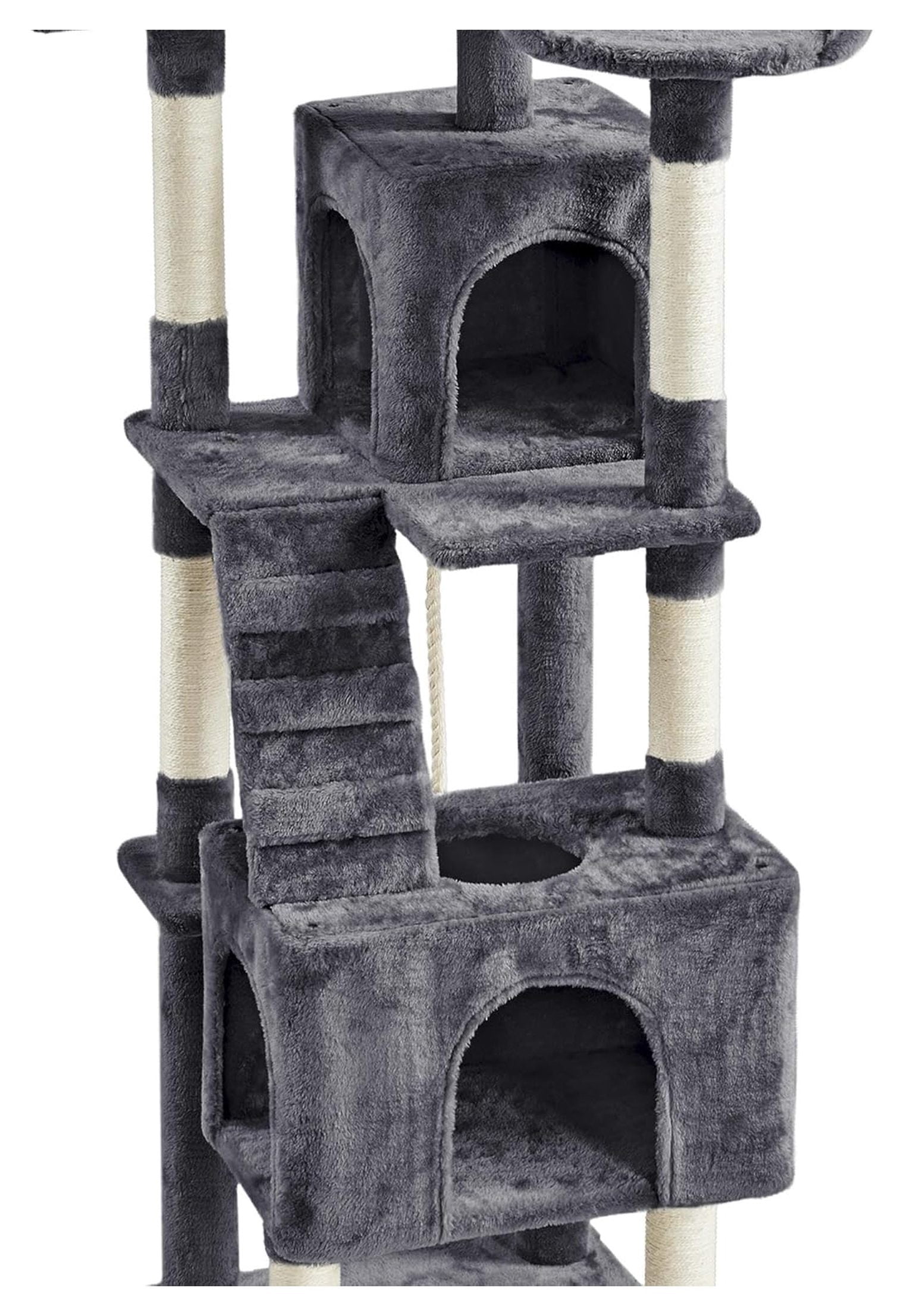 72in Cat Tree for Indoor Cats, Multi-Level Tower with Scratching Posts, 3 Perches, Condo, Pet Furniture Activity Center Play House