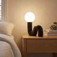 thumbnail image 3 of LittleGlovo Minimalist Sculptural Table Lamp Soft Glow Globe Light for Contemporary Home Decor, 3 of 18