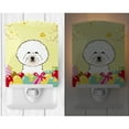 thumbnail image 2 of Carolines Treasures Bichon Frise Easter Egg Hunt Ceramic Night Light 6x4x3 multicolor, 2 of 2