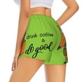 thumbnail image 4 of Picia Drink Coffee And Do Good Pattern Women's 2 in 1 Athletic Running Shorts High Waisted Workout Casual Gym Sweat Shorts with Comfy Liner Zipper Pockets-Large, 4 of 9