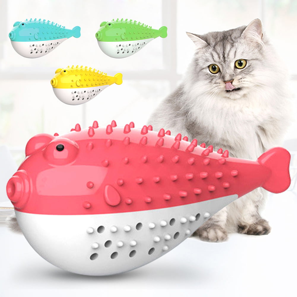 Funny Cat Pet Toy Fish Shape Fish Pillow Chewing Play Catnip Scratch Cat‘s Toys 