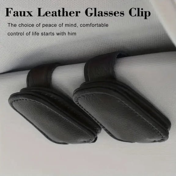 Magnetic Leather Sunglasses Holder for Car Sun Visor Eyeglass Hanger Clip USA