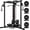 Black home gym system/190lbs Plates, variant on Fitness Cable Crossover Machine,Functional Trainer with High and Low Pulley System for Chest Fly, LAT Pulldown and Seated Cable Row Machine, Smith Machine with Cable Crossover for Home Gym