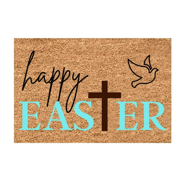 Easter Doormat For Spring Carpet Funny Cute Doormat Door Mat Welcome Doormat Funny Doormat Home Door Mat For Easter Bunny Festival Hello Spring Blankets And Throws Blanket Rug Little Rugs for Bedroom