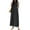 Black, variant on VONDA Womens Cowboy Dresses Fashion Summer Loose Long Maxi Pleated Dress