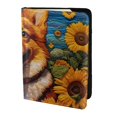 thumbnail image 2 of Pofeuu Artistic Sunflower Corgi Print Travel Document Organizer Passport Holder Men Women for Family (6.5 in x 4.5 in),Wallet Holder Credit Card Clutch Bag Case, 2 of 5