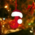 thumbnail image 4 of JeashCHAT 26 Initial Letter Christmas Ornaments, Red Personalized Christmas Initial Ornaments, Christmas Tree Decoration Hanging Pendant, 4 of 5