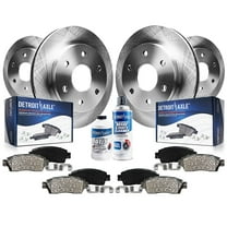Detroit Axle - 10pc Front and Rear Disc Brake Rotors Ceramic Brakes Pads for 2004-2009 Cadillac SRX