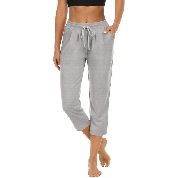 womens capri joggers with pockets
