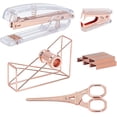 thumbnail image 1 of Kit de material de oficina con 5 accesorios de escritorio: dispensador de cinta adhesiva, quitagrapas y juego de grapadora con grapas estándar de latón 24/6., 1 of 7