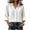 White, variant on Gaukiv Womens Shirts Three Quarter Sleeve Collared Blouse Loose Fit Summer Tops Black XL