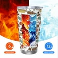 thumbnail image 6 of KLL Art Of Living Print 40oz Stainless Steel Insulated Car Cup with Spillproof Lid - Keep Your Drink Hot or Cold on the Go-Straw Three-piece Set, 6 of 8