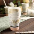 thumbnail image 6 of Efavormart 24 Pack | 9oz Blush/Rose Gold Marble Paper Cups, Disposable Cups For Party & All Purpose Use, 6 of 11