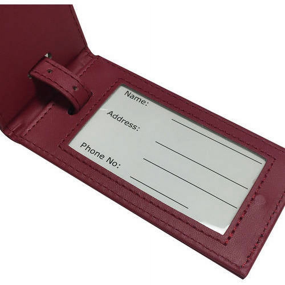 Magnetic Luggage Tag, 2pk, Red TR1260RD - Includes Plate for engravings