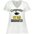 thumbnail image 3 of Inktastic Congrats My Dad Graduated with cap Women's Plus Size V-Neck T-Shirt, 3 of 5