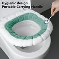 thumbnail image 5 of Kraoden Soft Warmer Toilet Seat Cover, Washable Reusable Easy Install, Fits Most Round Toilet Seats, Non-Fading Fiber Cloth, Comfortable Bathroom Accessory, No Cold Shock, 5 of 6
