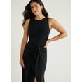 thumbnail image 4 of Sofia Jeans Women's and Women's Plus Side Tie Tank Dress with Rouching,  Sizes XXS-5X, 4 of 5