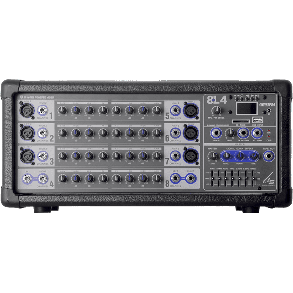 Consola BACKSTAGE 8L4 ampplificada usb 8 canales 400 watts BACKSTAGE 8L4