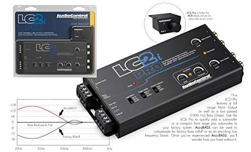 AudioControl Line Output Converter AccuBass Vehicle Audio Amplifier, 1.30lb