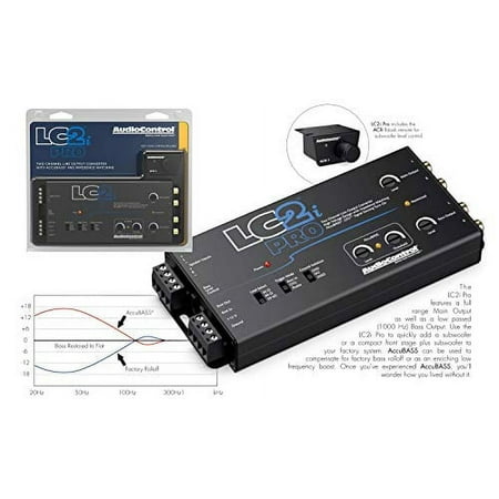 AudioControl - 2-Channel Active Line Output Converter with AccuBASS and Subwoofer Control - Black
