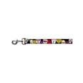 thumbnail image 1 of White Floral Eye Skulls Flowers on Black Fun Animal Pet Dog Cat Leash, 1 of 1