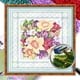 thumbnail image 1 of Kit Punto Cruz Flores Con Cuentas Bordado Parcial Arte para El 36x36cm, 1 of 9