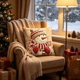 thumbnail image 4 of huayou Snowman Candy Cane Vintage Christmas Throw Pillow Cover 17.72×17.72in Soft Cushion Case for Sofa Couch Bedroom Living Room Farmhouse Holiday Decoration, 4 of 6
