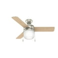 thumbnail image 2 of Hunter - Acumen Indoor Ceiling Fan With Light, 42-inch, Matte Nickel, Modern-style, 3-speed WhisperWind Motor, 59411, for living rooms, bedrooms, home offices, kitchens, 2 of 10
