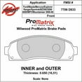 thumbnail image 2 of Wilwood Pad Set Promatrix D833, 2 of 6