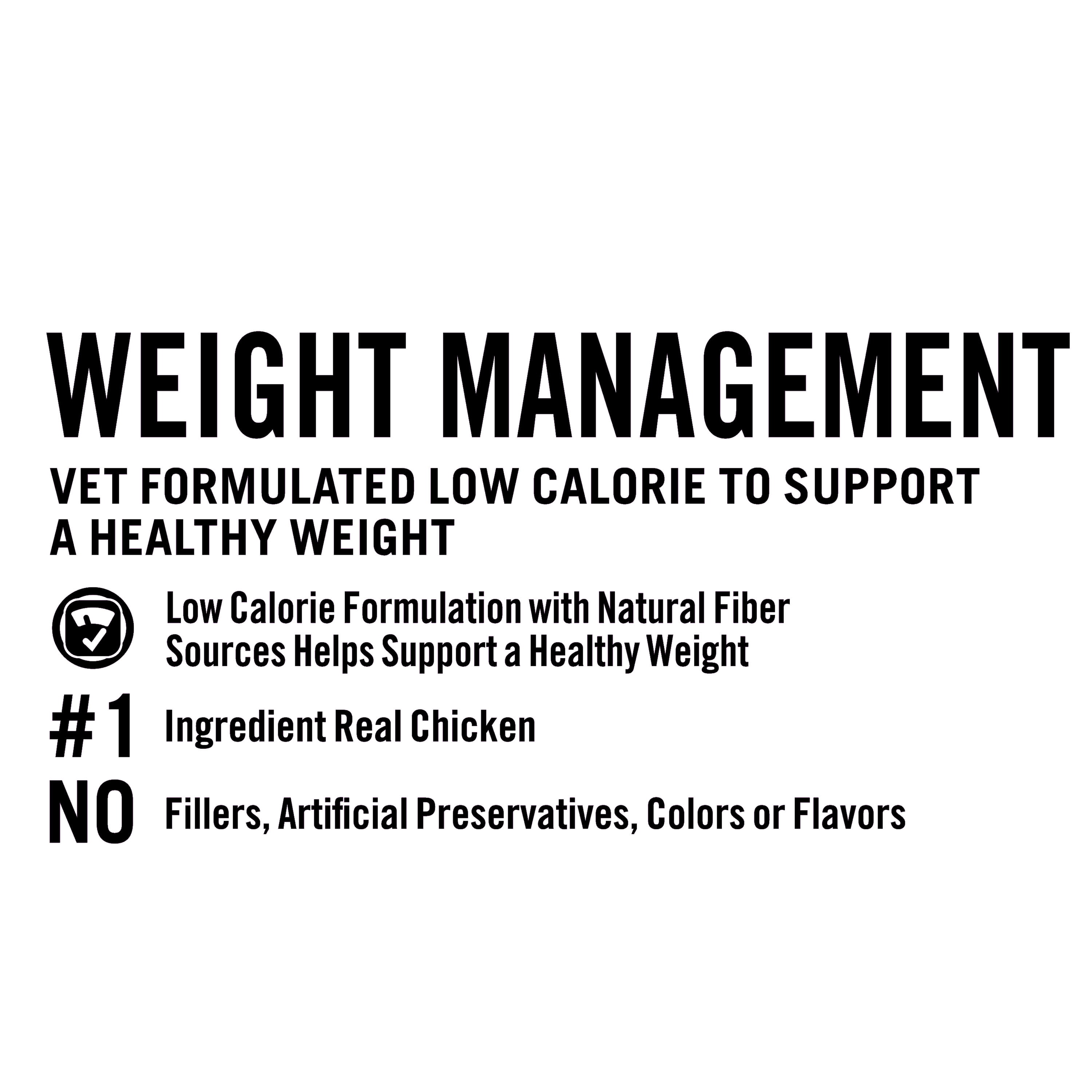 (4 pack) Pure Balance Pro+ Weight Management Chicken & Oatmeal Recipe Dry Dog Food, 8 lbs