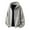 Gray, variant on SGFCWSX Men Casual Striped Full Zip Hooded Jacket Soft Fleece Zip Up Coat for Daily Wear Gray Size S
