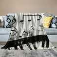 thumbnail image 2 of Orinice Musical Notes Piano Keyboard Warm Lightweight Blanket Soft Fleece Blankets All Seasons Decor Cow Gifts Blanket 40x50in, 2 of 6