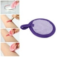 thumbnail image 4 of Almohadillas de franela suave, 3 uds, removedor de maquillaje reutilizable, almohadillas ecológicas, limpieza de maquillaje Facial para la mayoría de los tipos de piel, lavanda púrpura, 4 of 7