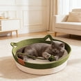 thumbnail image 4 of fsxdhpcsgfc Woven Cat Bed For Indoor Cats All Season Linen Cat With Scratching & Hanging Round Bed With Portable Handles For And Small Outdoor Pet Decorations for Garden Water Wiggler Pet Bath Nature, 4 of 6