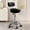 Black, variant on Saddle Stool with Back and Ring Pedal, Adjustable Hydraulic Rolling Chair with Wheels for Salon, Spa, Medical, Massage & Drafting Use Black