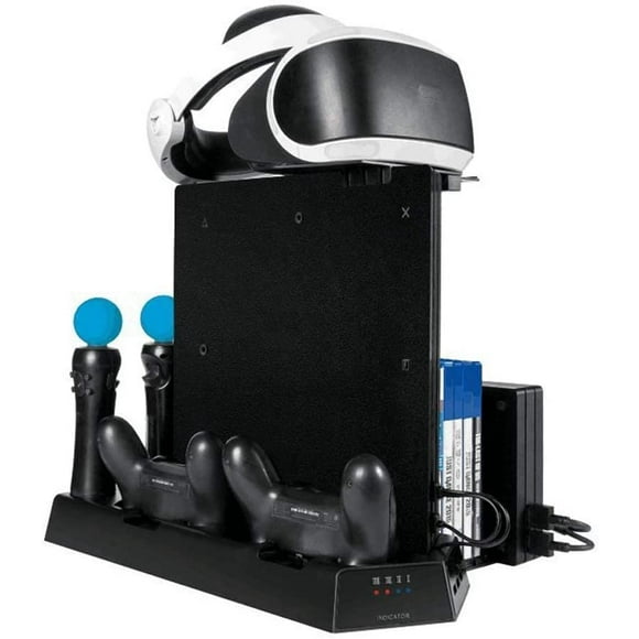 Support de Chargement PS4 VR, Ventilateur de Refroidissement pour Playstation 4/PS4 Slim/PS4 Pro - Vitrine, Cool, Charger et Afficher Votre PS4 VR - Playstation 4