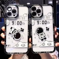 thumbnail image 2 of Funda de teléfono de astronauta transparente de dibujos animados para iPhone 11 12 13 14 Pro Max XS X XR 7 8 Plus SE 2020 Tan Jianjun unisex, 2 of 2