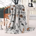 thumbnail image 4 of Pioneer Flower Floral Print Pattern Blanket,Comfortable Soft Lamb Wool Throw Blanket,All Season,Warm Lightweight Blankets for Sofa Bed Couch Living Room Chair,50"x60", 4 of 4