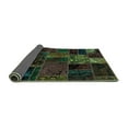 thumbnail image 2 of Ahgly Company Indoor Round Oriental Turquoise Blue Modern Area Rugs, 7' Round, 2 of 4