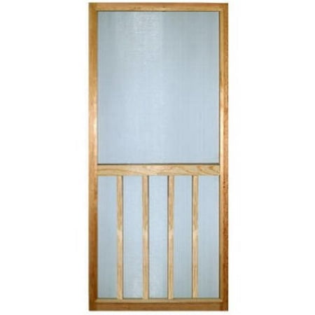 Direct Vertical Door Kit wood products 244092 vertical bar wood screen door, charcoal - 3 ft. x 6 ft. 8 in. ()