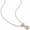 thumbnail image 3 of Everly Women's Morganite 10k Rose Gold Necklace, 3 of 4