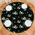 thumbnail image 2 of Round Fitted Tablecloth with Elastic Edges Fits 36"-44" Round Tables Pioneer Colorful Floral Waterproof Table Cover Washable Indoor and Outdoor for Party Kitchen Dinner Banquet Patio Picnic, 2 of 7
